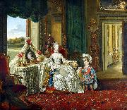 Johann Zoffany Queen Charlotte with her Two Eldest Sons Sweden oil painting artist
